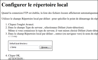 Capture d'écran montrant le rendu du résultat du balisage des étapes