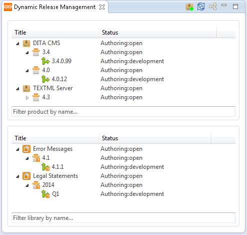 Dynamic Release Management view