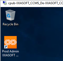 CCMS Desktop icon inside Remote Desktop Connection