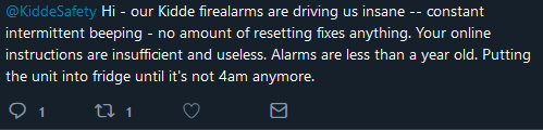 social media posting about fridge alarms