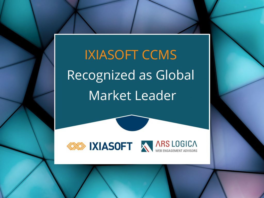 Ars Logica Names IXIASOFT as Global CCMS Leader