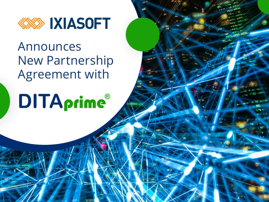 IXIASOFT Announces New Partnership Agreement with DITAprime