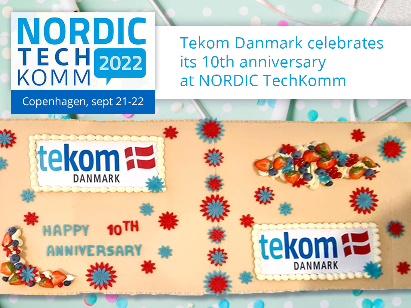 tekom danmark's birthday cake 10th anniversary